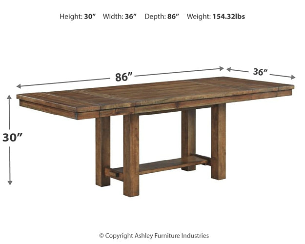 Moriville RECT Dining Room EXT Table