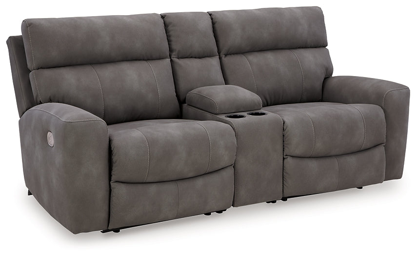 Next-Gen DuraPella 3-Piece Power Reclining Sectional Loveseat with Console