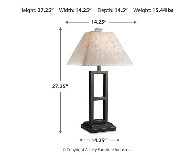 Deidra Metal Table Lamp (2/CN)