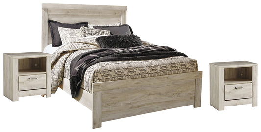 Bellaby Queen Panel Bed with 2 Nightstands