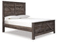 Wynnlow Queen Crossbuck Panel Bed with Mirrored Dresser, Chest and Nightstand