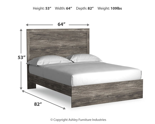 Ralinksi Queen Panel Bed with Mirrored Dresser